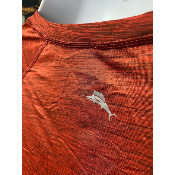 Men's Tommy Bahama Island Zone S/S Crew Neck T-Shirt L - Golf Orange - Picture 6 of 9